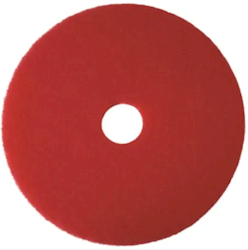 16", RED, BUFFING FLOOR PAD, 1/EA LARGE
